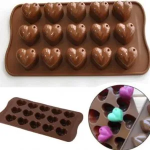 Chocolate Molds For Candy, Frozen Yogurt, Icing And Cake Decoration (15 Cavities).