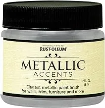 Rust-Oleum 255269 Metallic Accents Paint, 2 oz Trial Size, Sterling Silver