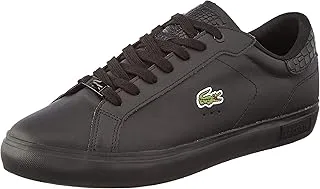 Lacoste mens Powercourt Burnished Leather Sneakers Sneaker