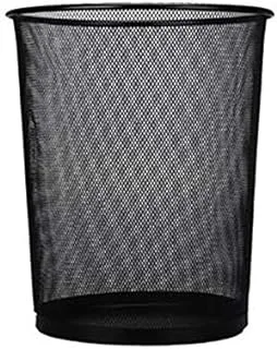 M&G 99402 Metal Trash Bin, Black