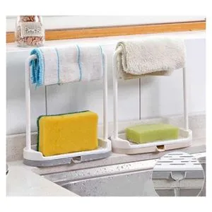 Sofa And Soap Holder With Towel Rack - With Drain Hole - 2 Pieces