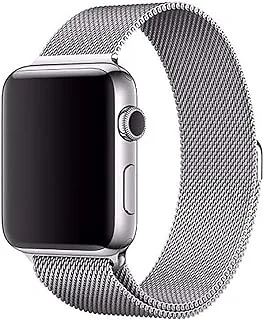 Generic Stainless Steel Band Strap with Screen Protector for 42mm Apple Watch, Silver