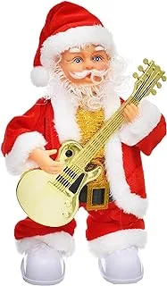 Generic Plastic Animated Christmas Man Figure With Guitar It Works With Sound System Add More Entertaining For Kids - Multi Color