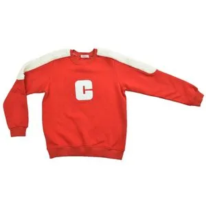 Bongo Prominent Pattern Sweatshirt For Girls  - Red & White