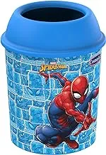 Cosmoplast IFDISPMDB002 Plastic Marvel Spider-man Round Dust Bin, 10 Liters - Blue