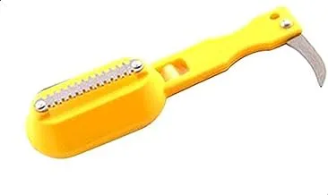 Solution Fish Scale Remover with Cutting Knife (Yellow)