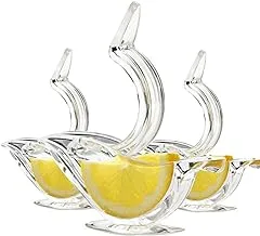 Manual Lemon Juicer，Acrylic Manual Lemon Slice Squeezer, Elegant Bird Shaped Boat Shape Lemon Clip,Suitable for Home, Restaurant, Bar （3 PCS）