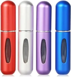 Saiveina Portable 5ml Mini Perfume Atomizer Bottles, Refillable Perfume Spray Bottle, Scent Pump Case, Empty Perfume Bottles for Travel and Outgoing(4 Pack)