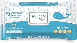 Easy Care Water Baby Wipes, 40 Wipes