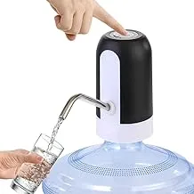 Drinking Water Pump Chillers Water Fountains Water Dispenser Wireless USB Charging Automatic for Universal Gallon Bottleatic Bottle (Black)