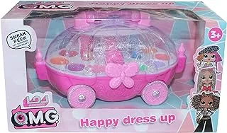 Make up toy for children in the form of a cart multi colors