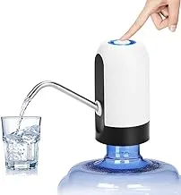 Single Star Water Bottle Pump 5 Gallon dispenser USB Charging Automatic Drinking Portable Electric White 8.2 x 3.9 inches WHD1085