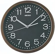 Seiko Wall Clock Quiet Sweep Hand-QXA808A - Black & Brown