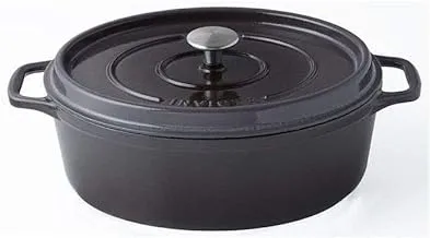 Invicta Oval Casserole Cast Iron 27 cm Dark Gray 'PUV403277