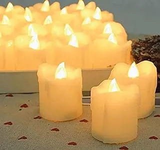 LED Flameless Battery Electric Candle, 24 Pieces, Warm White (Kadu Market)