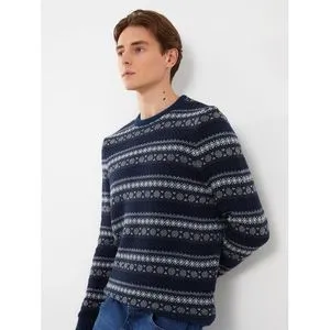 LC Waikiki Crew Neck Long Sleeve Patterned Men's Tricot Sweater