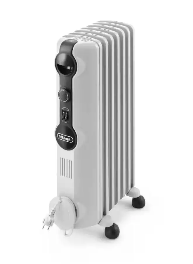 De'Longhi Radia S Full Room Mechanical Radiator Heater 7 Fin 3 Speeds Cover 45 m Room 1500 W TRRS0715 White