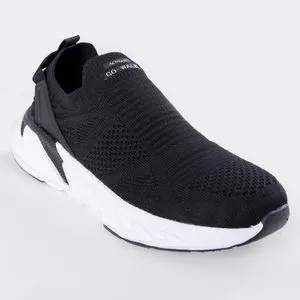 Activ Black Slip On Comfy Full Textile Sneakers