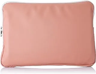 Accelerate Plain Salmon Pink Leather Protective 15-15.6 inch Premium Laptop Sleeve Case with Zipper | Slim Design Laptop Bag compatible with Macbooks and Laptops