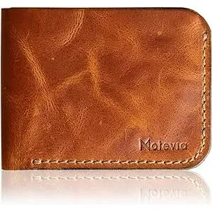 Motevia Men's Genuine Leather Wallet Leather Crazy Horse   (Havan)