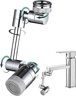 Swivel Extension Faucet | Solid Rotate Robotic Arm Water Nozzle Tap Adapter,Splash Filter Dual Function Kitchen Tap Extension Storaffy