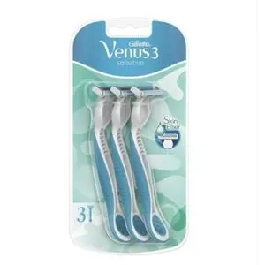 Gillette Venus Simply 3 Sensitive Women's Disposable Razors, 3 Count