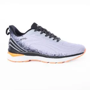 Activ Splatter Details Grey & Black Lace Up Sneakers