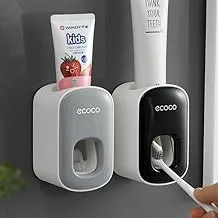 PRIME SHOP Mini Milk Dispenser (2 Pcs)-Toothpaste Squeezer Automatic Toothpaste Squeezer Dispenser for Apartment Apartment Essentials First Apartment Toothbrush Holder for Bathrooms