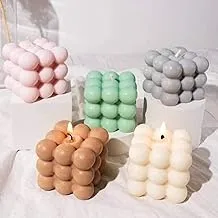 Bubbles Unscented Cool Wax Set (5 Candles) Multicolor