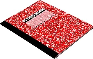 Mintra 19805 High Quality Composition Book College Ruled 247 x 190mm 9.75 x 7.5in 60 Lined Sheets For Office And Students - Red