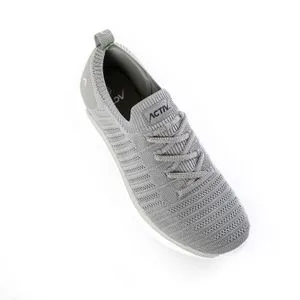 Activ Decorative Lace Slip On Grey Women Sneakers