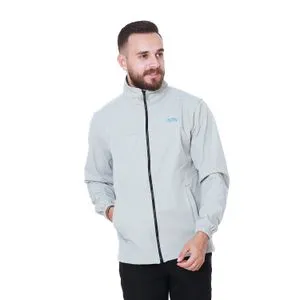 Activ Elastic Cuffs Plain Cloud Grey Zipped Lightweight Jacket