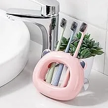 PRIME SHOP - Bathroom Accessory Set: Toothpaste Dispenser and Toothbrush Holder Cute Bear