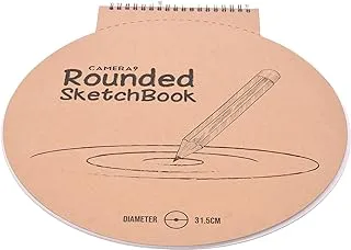 Camera9 High Quality Rounded Top Spiral Sketch Book Carton Cover 150cm Diameter - White