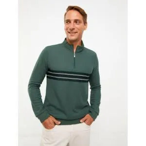 LC Waikiki Zippered Stand-Up Collar Long Sleeve Men's Sweatshirt