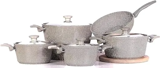 Top Chef Granite Cookware Set 9-Pieces, Beige