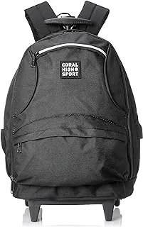 Coral High Sport Four Compartment Squeegee USB Backpack - Black