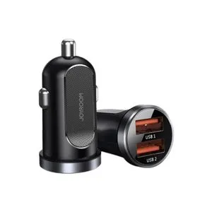 JOYROOM C-A09 Mini Dual-port QC3.0 Smart Fast Charge 2x USB 30W Quick Charge, SCP, PD, AFC Black