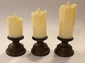 Battery Operated LED Flameless Candle (3 Pieces, 10/12 & 14cm)