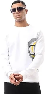 Ravin mens Men Long Sleeves Printed Hoodie with Inner Soft Fleece Sweatshirt