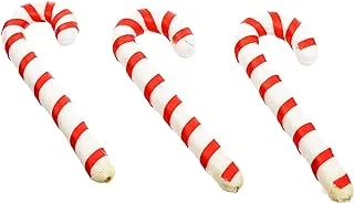 Generic Foam Christmas Crutch For Christmas Tree Ornaments Set Of 3 Pieces - White Red