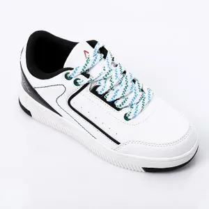 Activ White With Touch Of Green & Black Girls Sneakers