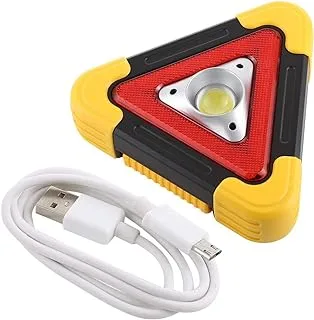 W837 Multi-function Triangle Shape Rechargeable White COB - Red LED Emergency Warning Light