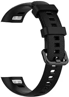 Generic Silicone Wristband For Honor Band 4/Band 5 Smart Watch Replacement Bracelet Strap -Black