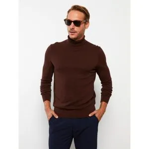 LC Waikiki Turtleneck Long Sleeve Men's Tricot Sweater