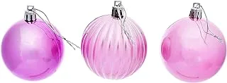 Generic Plastic Medium Shiny Christmas Tree Ornaments Balls For Christmas Festival Party Set Of 30 Pieces - Light Purple