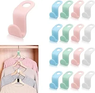 Kina- Clothes Hanger Connector Hooks,100PCS Hanger Extender Plastic Hangers Hook Cascading Hangers Space Saving Organizer for Heavy Duty Clothes Closet. Wardrobe Organizer. Loads 10 Pounds.