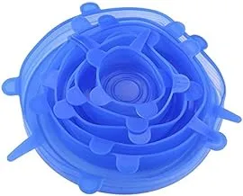 4 Color Universal Reusable Silicone Food Keeping Wrap Bowl Pot Seal Vacuum Cover YLYCUICAN (Color : Blue, Size : 6pcs)