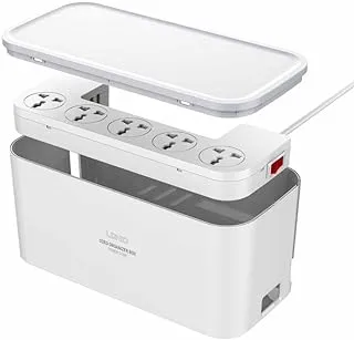 Ldnio SC5309 Management Power Strip Box With 5 Power Socket And 3 USB Port, 2500 Watt Power - White