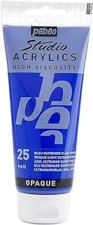 Pebeo - Acrylic Fine Studio Acrylics - Opaque Light Ultramarine Blue - Opaque Light Ultramarine Blue 100ml/3.38oz, 100 ml Tubes (831-025)